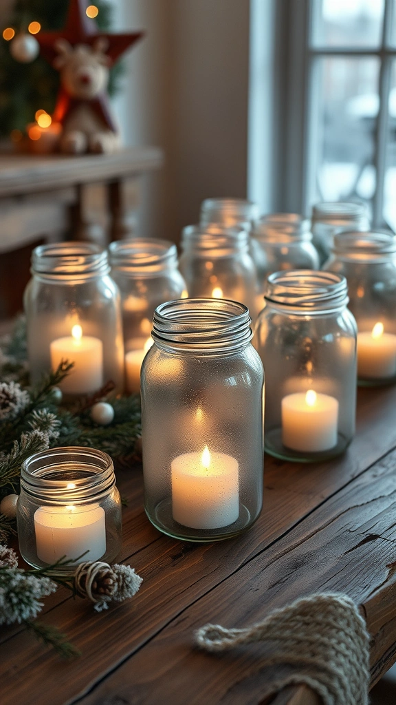 24 DIY Renovation Projects to Refresh Your Home for Every Season! - 13. Winter Touch: Frosted Glass Jars