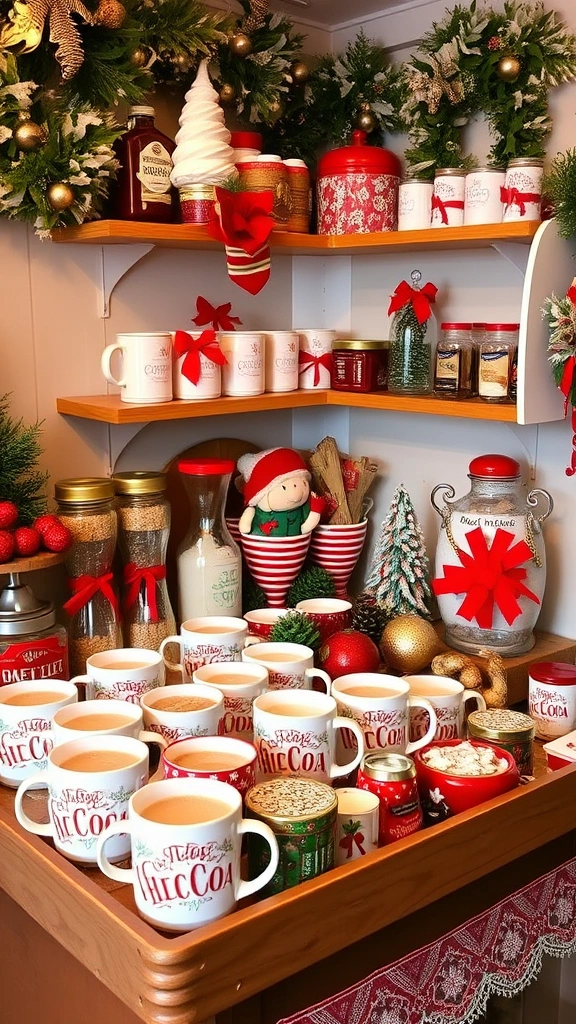 24 DIY Renovation Projects to Refresh Your Home for Every Season! - 17. Winter Spirit: DIY Hot Cocoa Bar