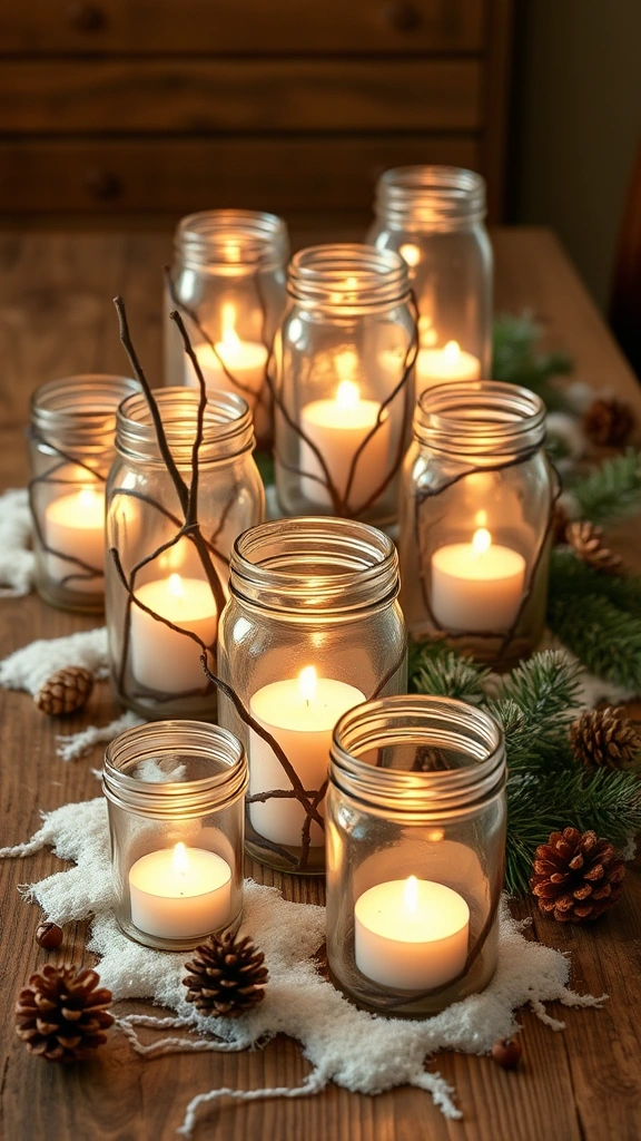 24 DIY Renovation Projects to Refresh Your Home for Every Season! - 5. Winter Glow: DIY Candle Holders
