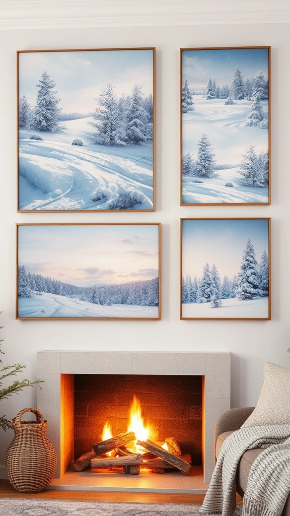 24 DIY Renovation Projects to Refresh Your Home for Every Season! - 9. Winter Art: Snowy Landscapes