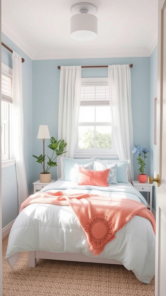 20 Chic Bedroom Ideas for Grown Women Living in Small Spaces (You’ll Love #8!) - 10. Smart Color Coordination