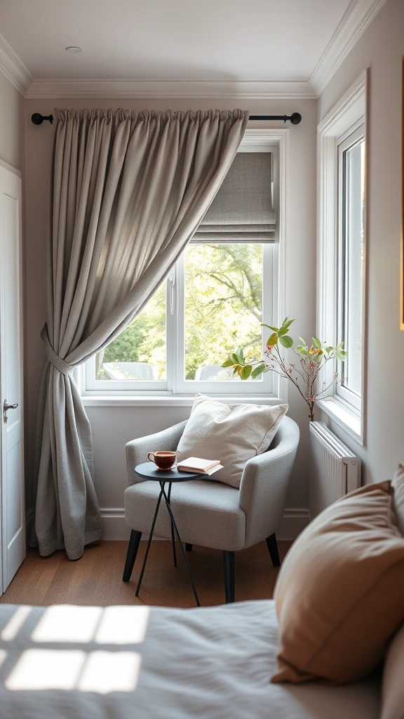 20 Chic Bedroom Ideas for Grown Women Living in Small Spaces (You’ll Love #8!) - 15. Cozy Nook for Relaxation