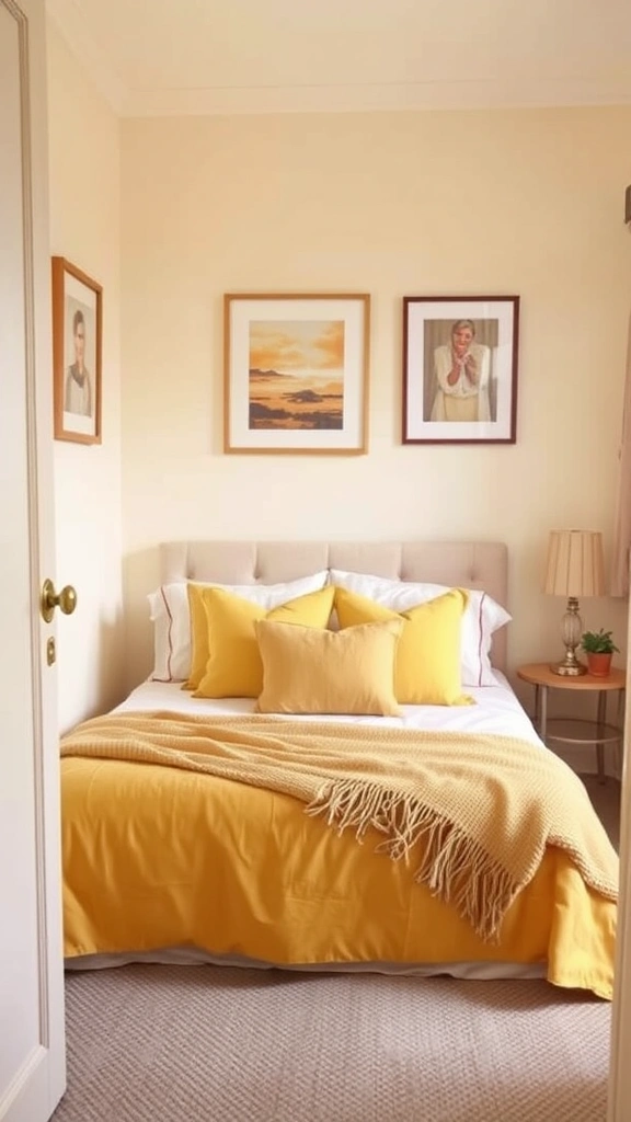 20 Chic Bedroom Ideas for Grown Women Living in Small Spaces (You’ll Love #8!) - 18. Warm Color Palette