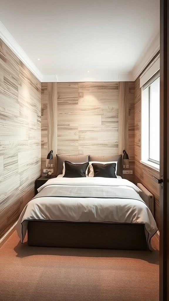 20 Chic Bedroom Ideas for Grown Women Living in Small Spaces (You’ll Love #8!) - 19. Textured Walls