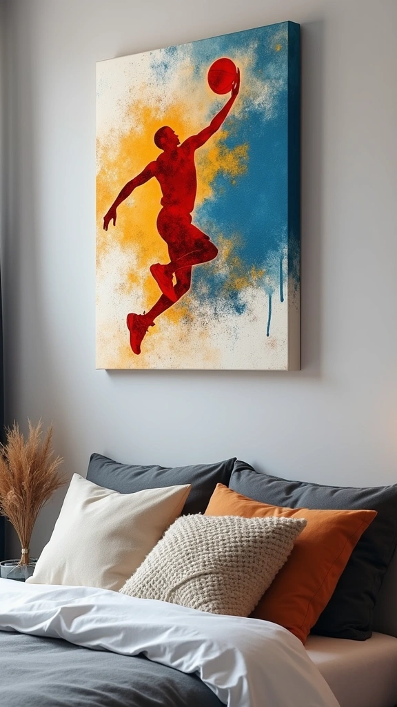20 DIY Basketball Decor Projects Every Teen Boy Will Want to Try (You Won't Believe #6!) - 1. DIY Basketball Wall Art