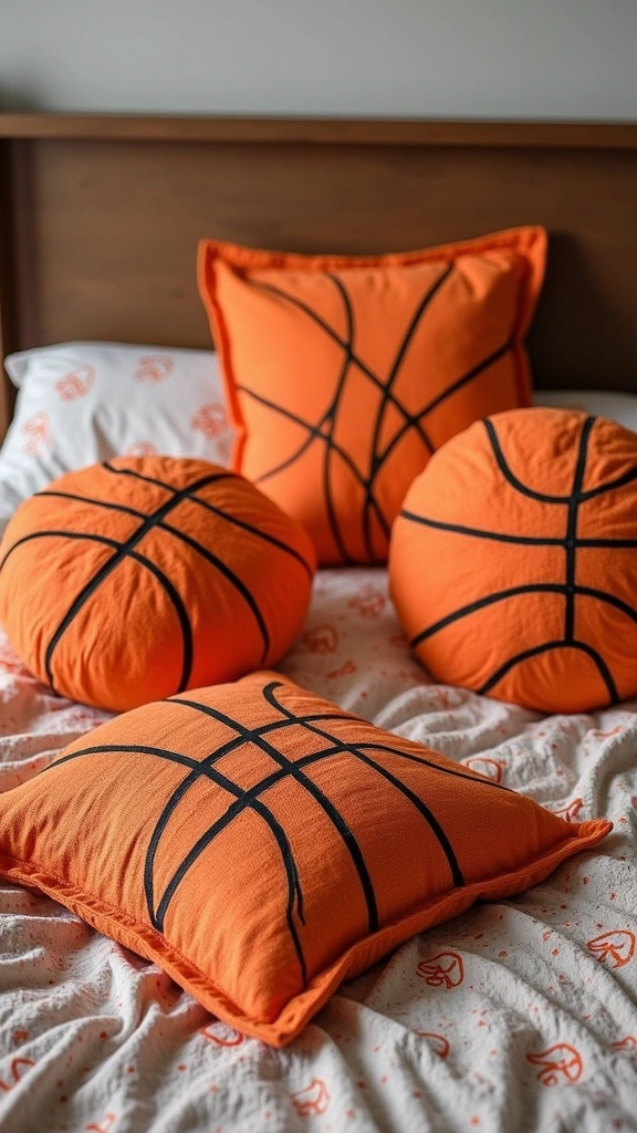 20 DIY Basketball Decor Projects Every Teen Boy Will Want to Try (You Won't Believe #6!) - 3. DIY Basketball Pillows