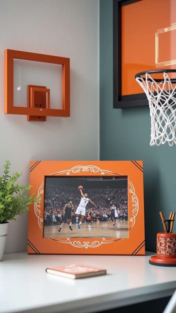 20 DIY Basketball Decor Projects Every Teen Boy Will Want to Try (You Won't Believe #6!) - 8. DIY Basketball Picture Frame