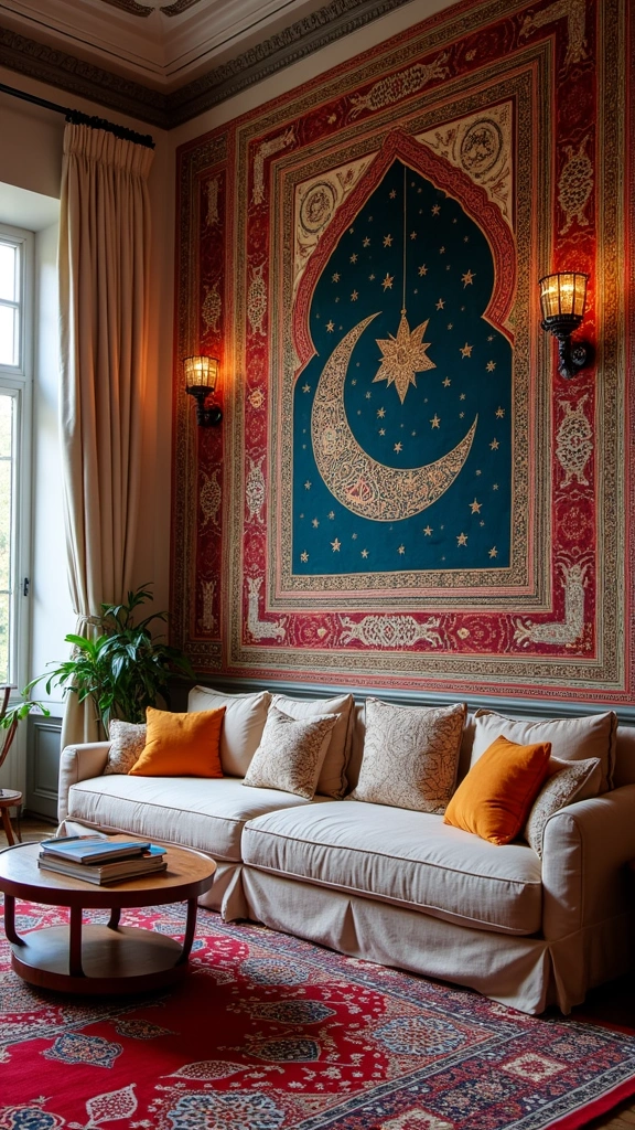 24 Cozy Ramadan Home Decor Ideas That Will Make Your Space Shine! - 12. Themed Wall Hangings