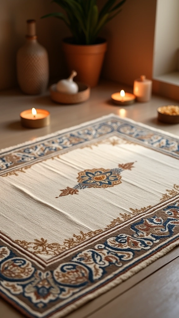 24 Cozy Ramadan Home Decor Ideas That Will Make Your Space Shine! - 19. Cozy Prayer Mats