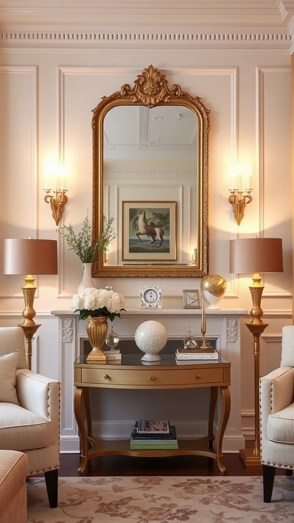 30 Chic Living Room Ideas in Warm Colors to Elevate Your Home's Comfort! - 11. Soft Gold Accents