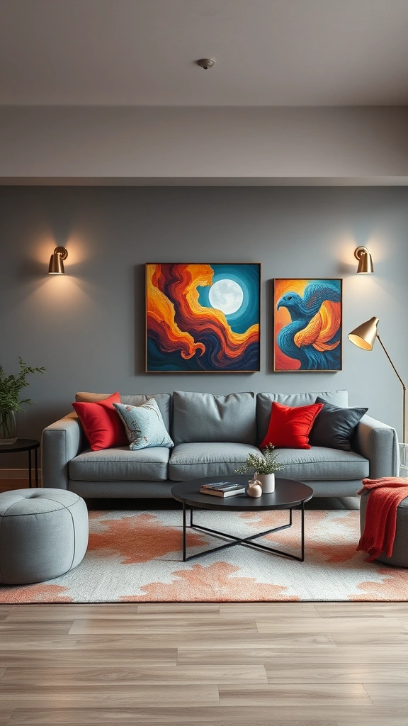 30 Chic Living Room Ideas in Warm Colors to Elevate Your Home's Comfort! - 12. Warm Gray Base