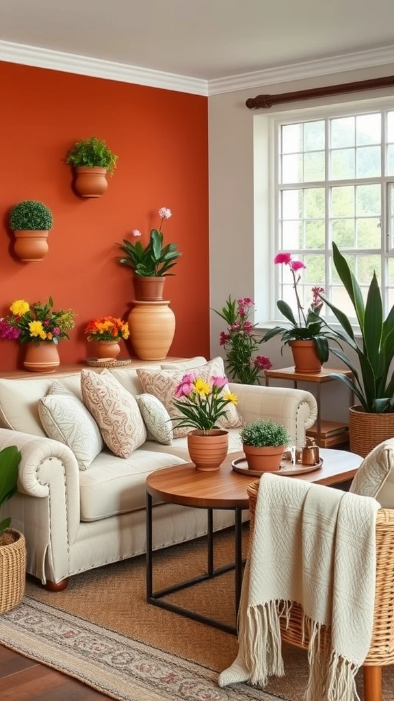 30 Chic Living Room Ideas in Warm Colors to Elevate Your Home's Comfort! - 2. Terracotta Tones