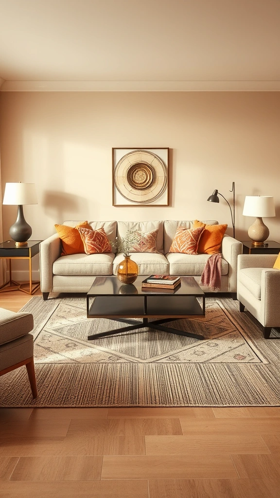30 Chic Living Room Ideas in Warm Colors to Elevate Your Home's Comfort! - 4. Warm Beige Base