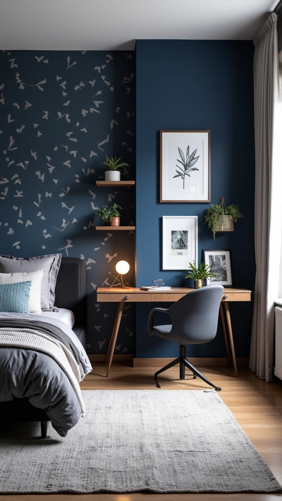 32 Stylish Elements for a Modern Teen Boy Bedroom Design - 1. Bold Accent Walls