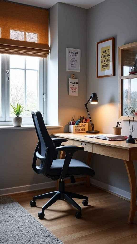 32 Stylish Elements for a Modern Teen Boy Bedroom Design - 10. Stylish Study Area