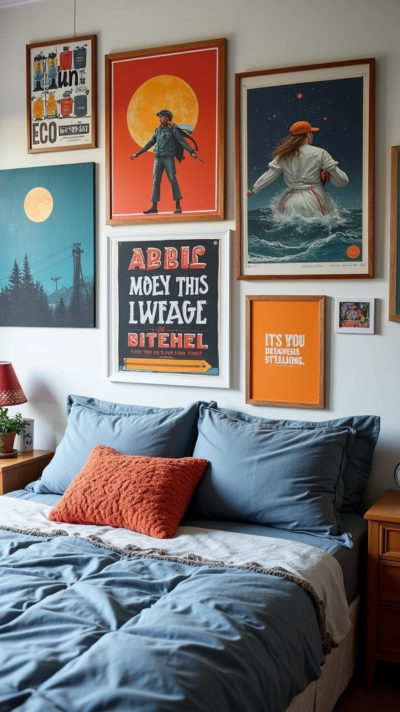 32 Stylish Elements for a Modern Teen Boy Bedroom Design - 8. Engaging Wall Art
