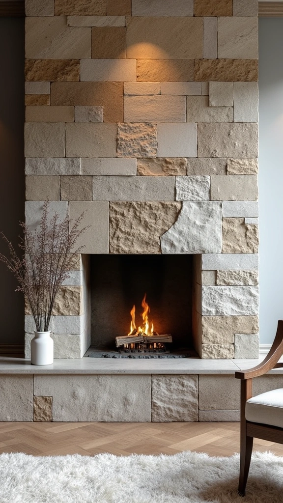 40 Contemporary Fireplace Designs That Will Transform Your Living Space (You Won't Believe #15!) - 12. Textured Wall Fireplaces