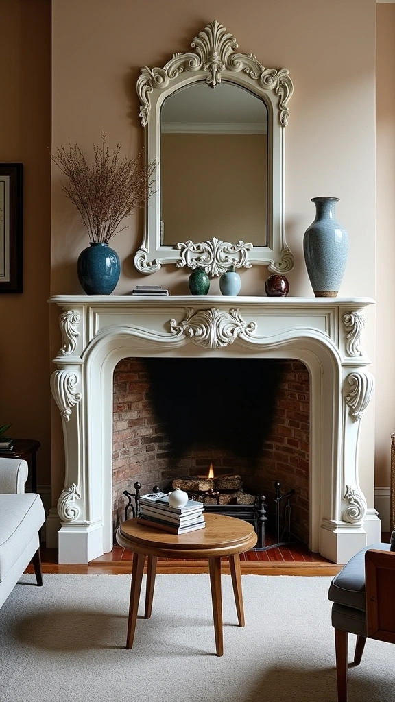 40 Contemporary Fireplace Designs That Will Transform Your Living Space (You Won't Believe #15!) - 13. Vintage Inspired Designs