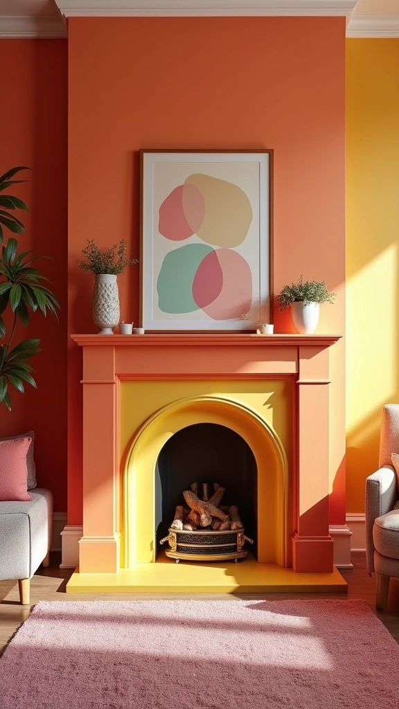 40 Contemporary Fireplace Designs That Will Transform Your Living Space (You Won't Believe #15!) - 14. Colorful Fireplaces