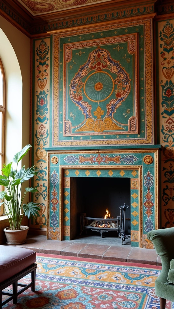 40 Contemporary Fireplace Designs That Will Transform Your Living Space (You Won't Believe #15!) - 17. Artistic Tile Surrounds