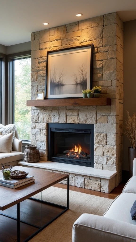 40 Contemporary Fireplace Designs That Will Transform Your Living Space (You Won't Believe #15!) - 2. Modern Stone Surrounds