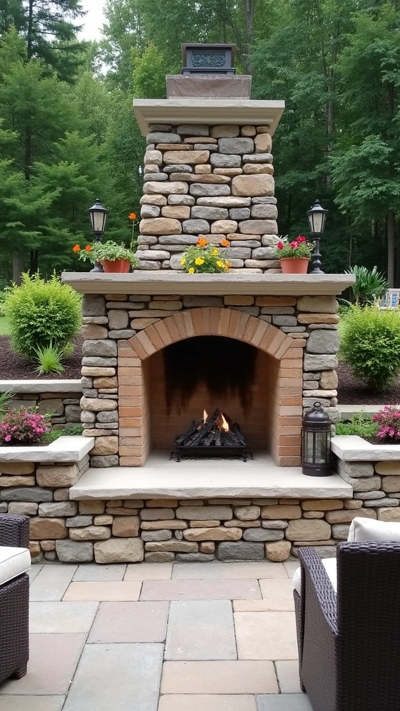 40 Contemporary Fireplace Designs That Will Transform Your Living Space (You Won't Believe #15!) - 20. Outdoor Fireplaces