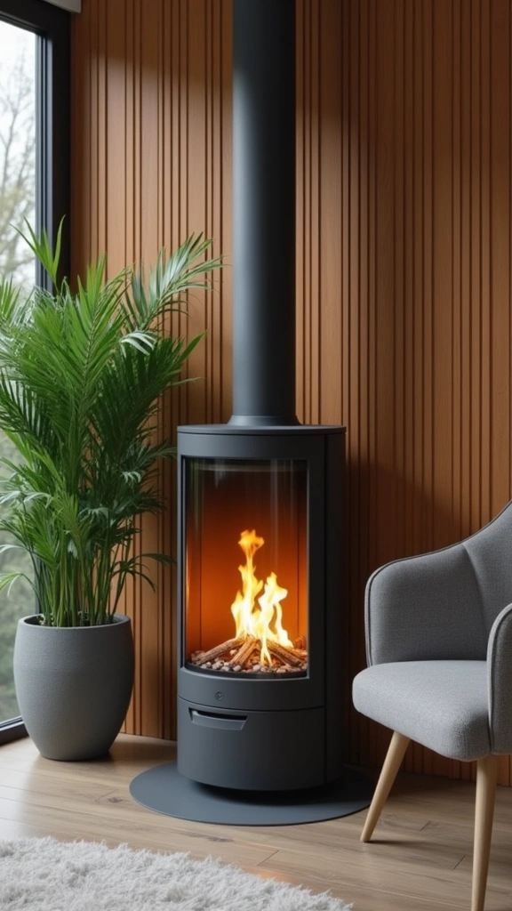 40 Contemporary Fireplace Designs That Will Transform Your Living Space (You Won't Believe #15!) - 4. Eco-Friendly Fireplaces