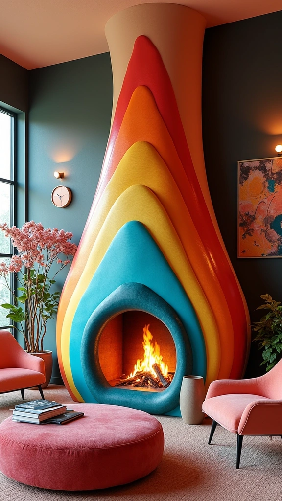 40 Contemporary Fireplace Designs That Will Transform Your Living Space (You Won't Believe #15!) - 6. Artistic Fireplaces