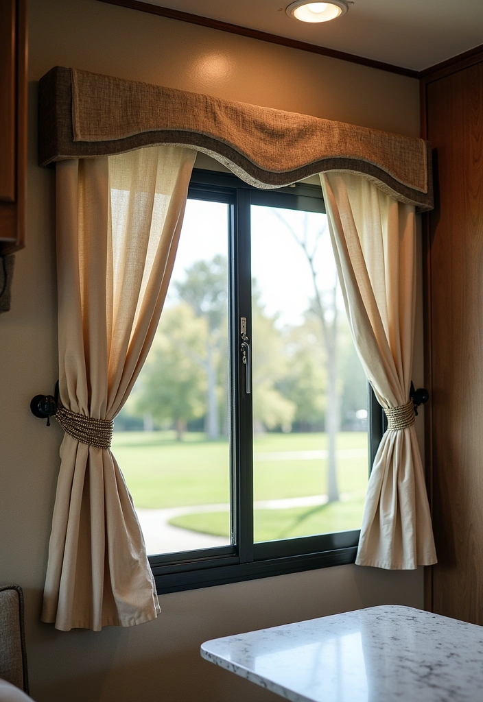 42 Brilliant RV Decorating Ideas to Maximize Your Tiny Space! - 19. Aesthetic and Functional Window Treatments
