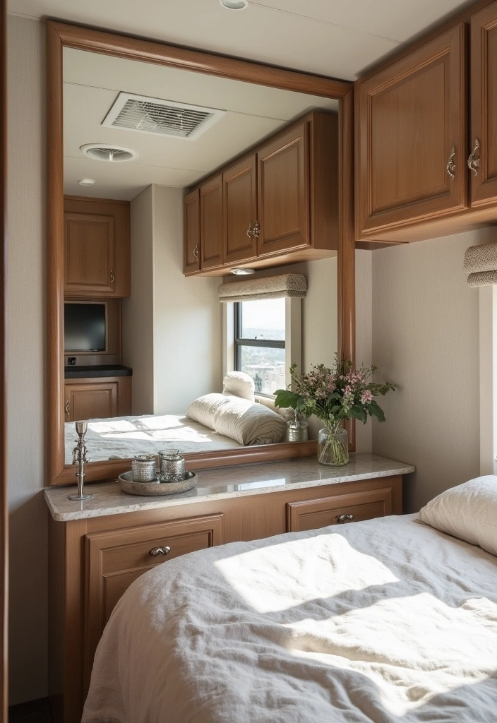 42 Brilliant RV Decorating Ideas to Maximize Your Tiny Space! - 3. Use of Mirrors to Create Illusions of Space