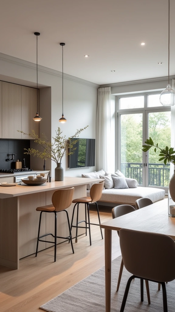 12 Creative Open Kitchen Concepts That Make Your Living Room Shine! - 10. Multi-Functional Spaces