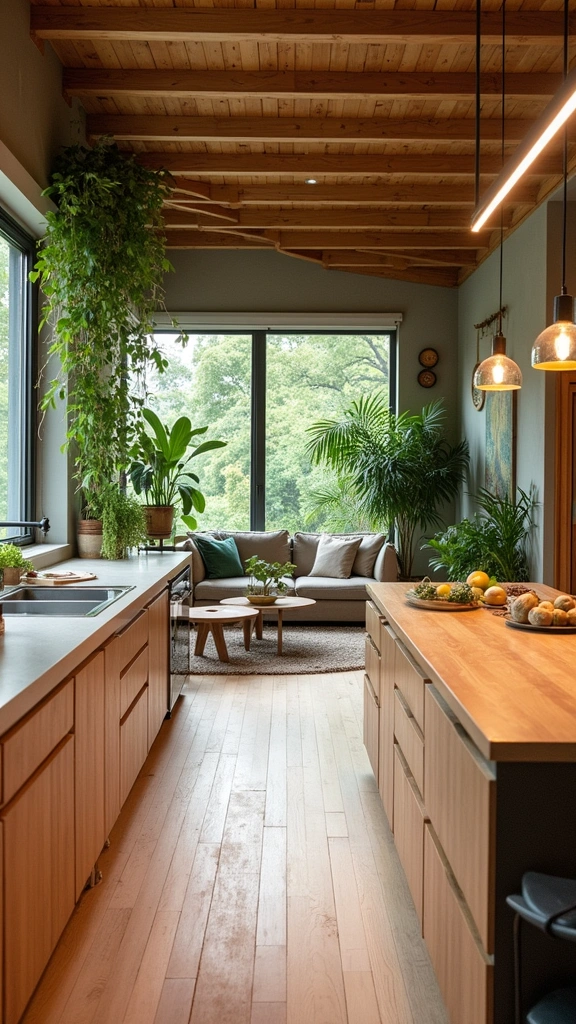 12 Creative Open Kitchen Concepts That Make Your Living Room Shine! - 7. Eco-Friendly Designs