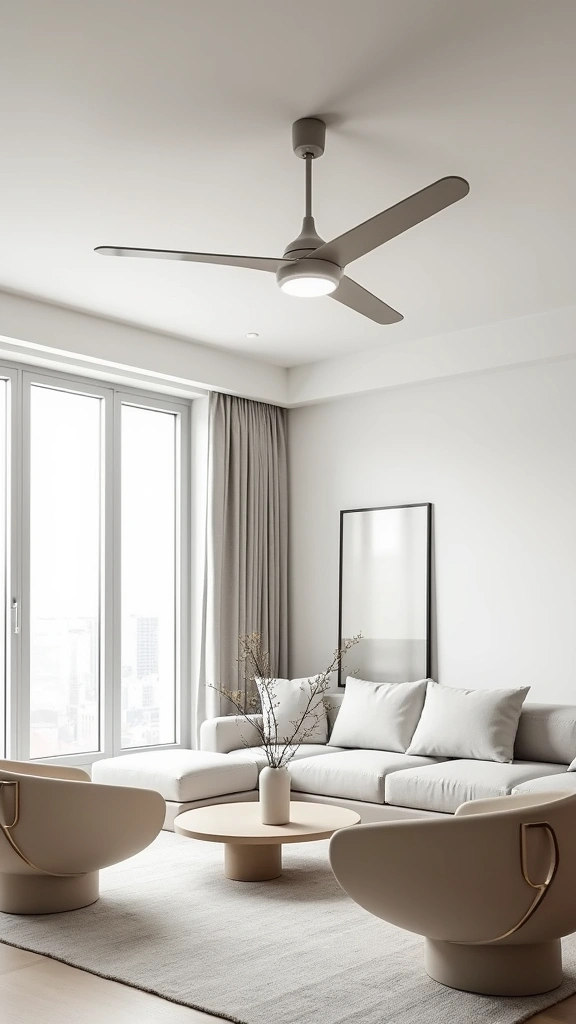 12 Fancy Ceiling Fans with Lights That'll Elevate Your Home Decor Game! - 3. Modern Minimalist Ceiling Fan