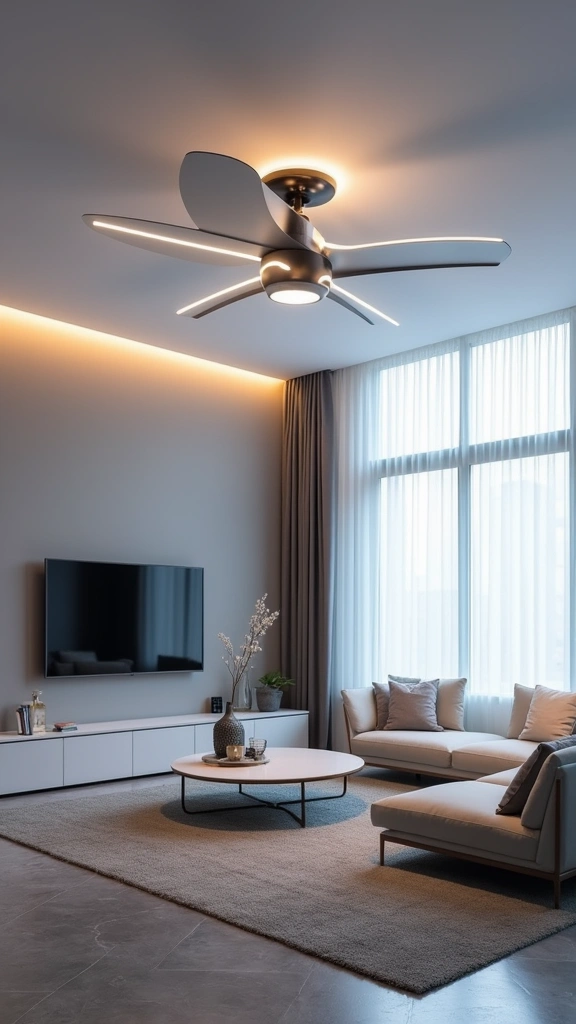 12 Fancy Ceiling Fans with Lights That'll Elevate Your Home Decor Game! - 9. Smart Ceiling Fan with Lights