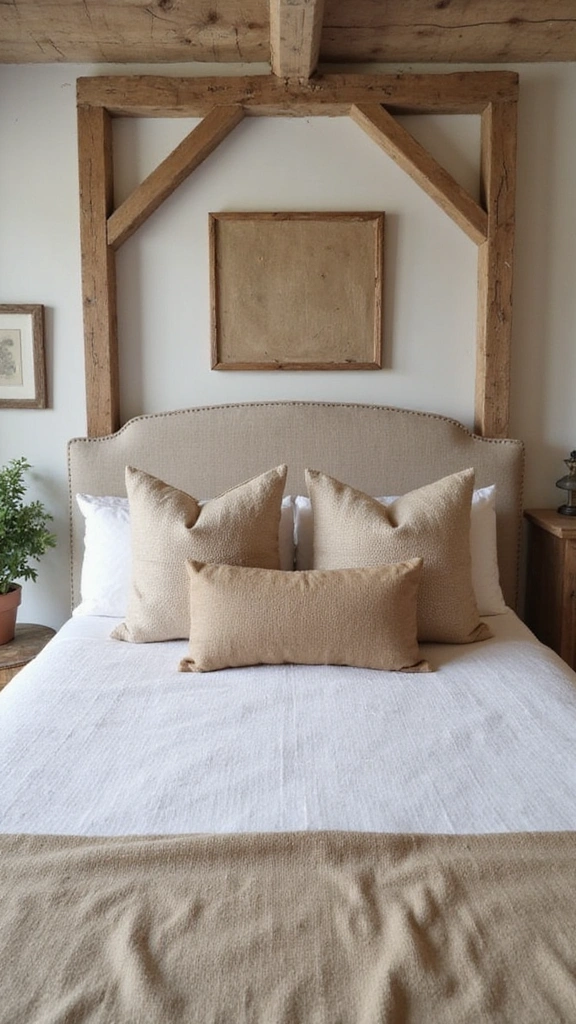 14 Chic Decorative Pillow Ideas to Spark Joy in Your Bedroom! - 10. Rustic Charm