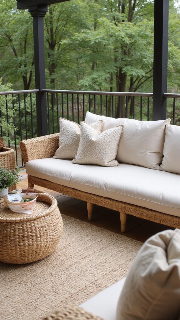 18 Deck Decorating Ideas That’ll Turn Your Space into a Dreamy Retreat! - 15. Layered Textures