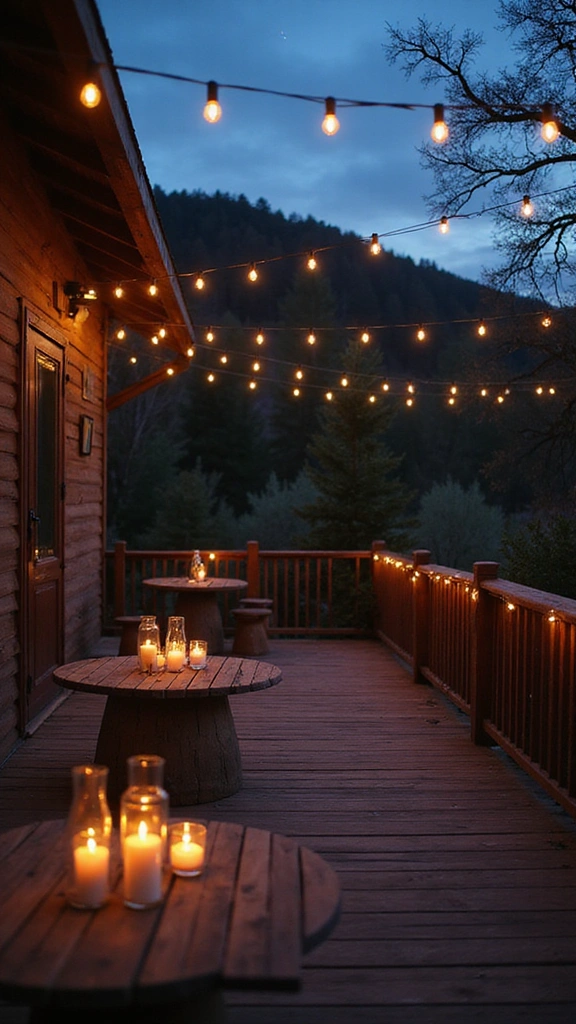 18 Deck Decorating Ideas That’ll Turn Your Space into a Dreamy Retreat! - 3. Ambient Lighting