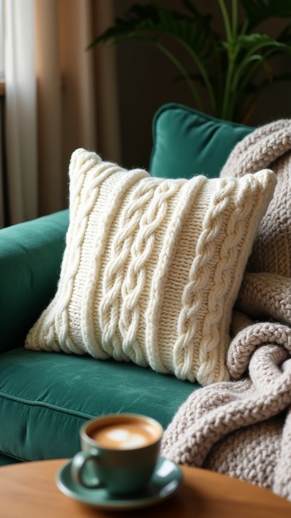 22 Textured Pillow Covers That Will Add Comfort and Style to Your Home (Wait Until You See #15!) - 1. Cozy Knitted Wonders