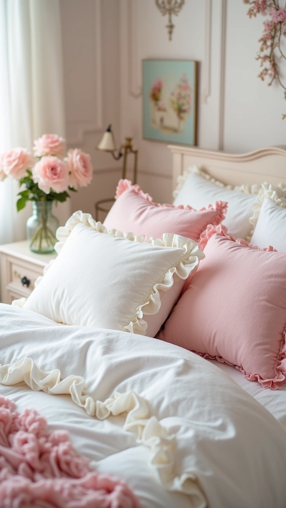 22 Textured Pillow Covers That Will Add Comfort and Style to Your Home (Wait Until You See #15!) - 14. Chic Ruffles