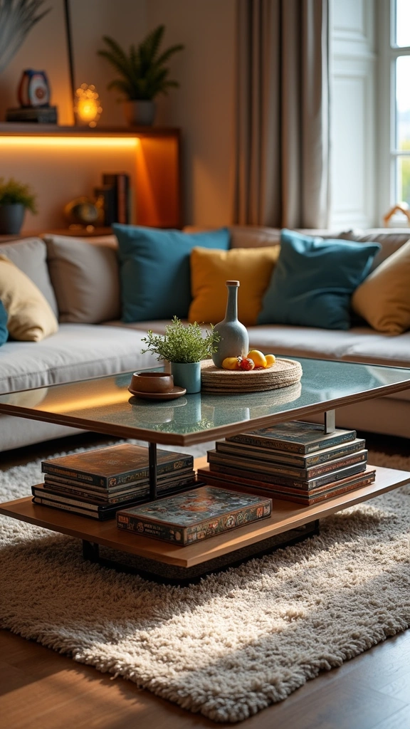 25 Creative Game Room Decor Ideas for Adults (Get Ready to Play!) - 2. Board Game Coffee Table