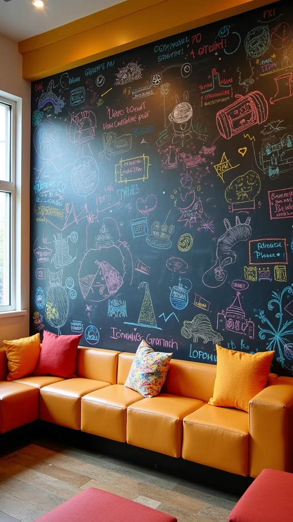 25 Creative Game Room Decor Ideas for Adults (Get Ready to Play!) - 7. Interactive Wall Murals