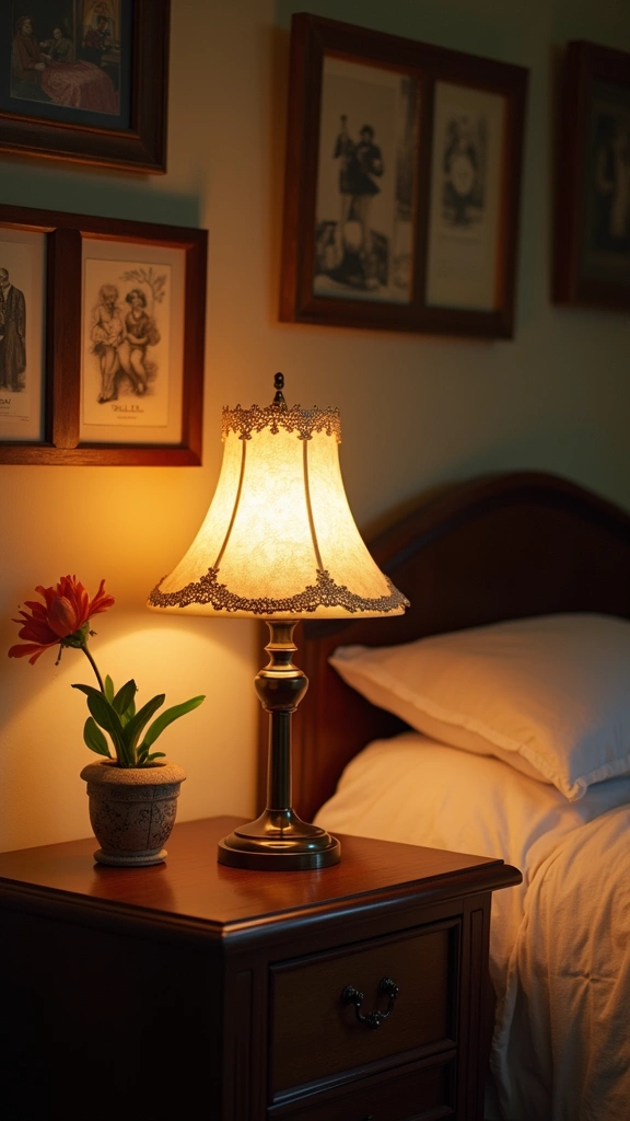 30 Cozy Bedroom Lighting Ideas That Create the Most Tranquil Ambiance! - 10. Vintage-style Table Lamps