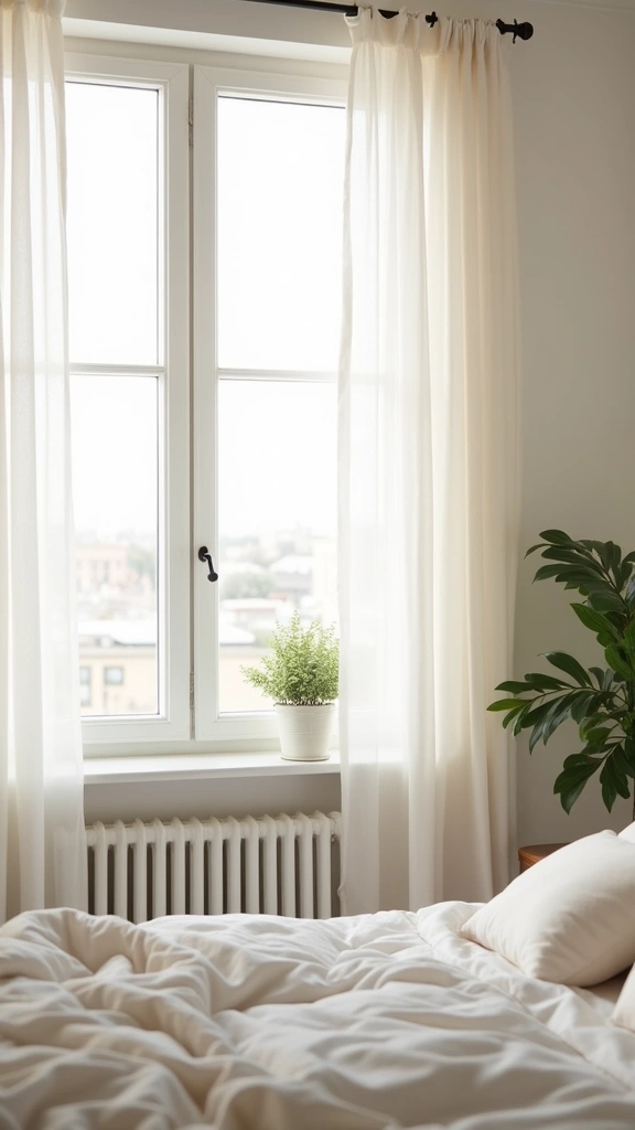 30 Cozy Bedroom Lighting Ideas That Create the Most Tranquil Ambiance! - 12. Natural Light with Sheer Curtains