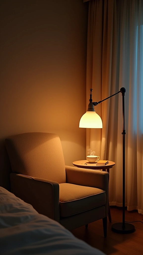 30 Cozy Bedroom Lighting Ideas That Create the Most Tranquil Ambiance! - 5. Adjustable Floor Lamps