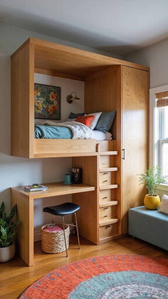 30 Loft Beds for Small Rooms That Will Maximize Your Space Like Never Before! - 14. Custom Built Loft Bed