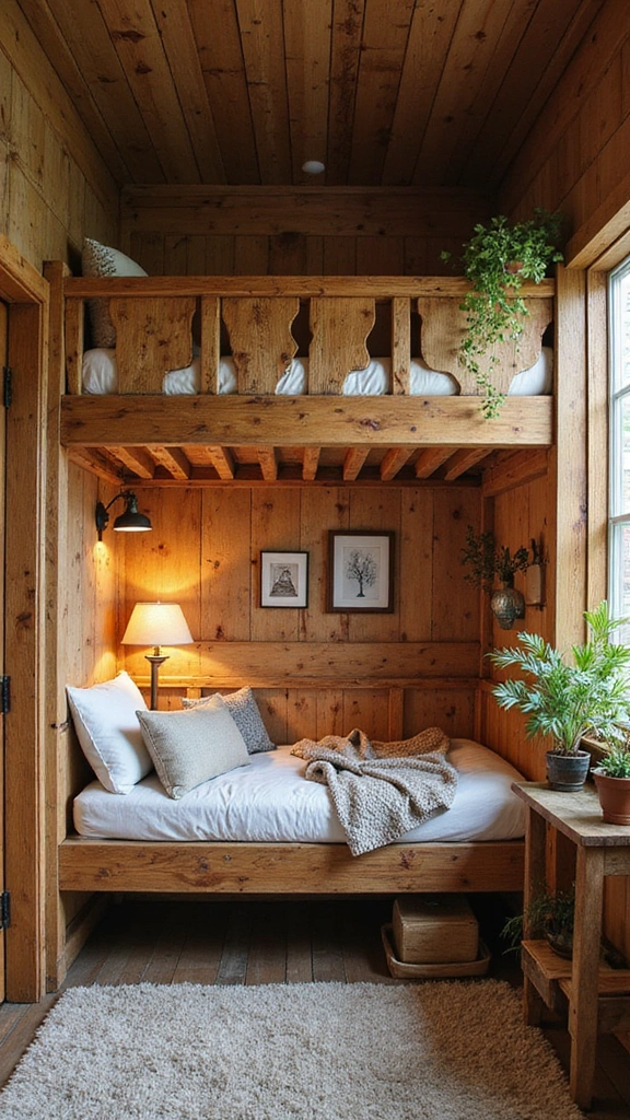 30 Loft Beds for Small Rooms That Will Maximize Your Space Like Never Before! - 2. Rustic Wooden Loft Bed