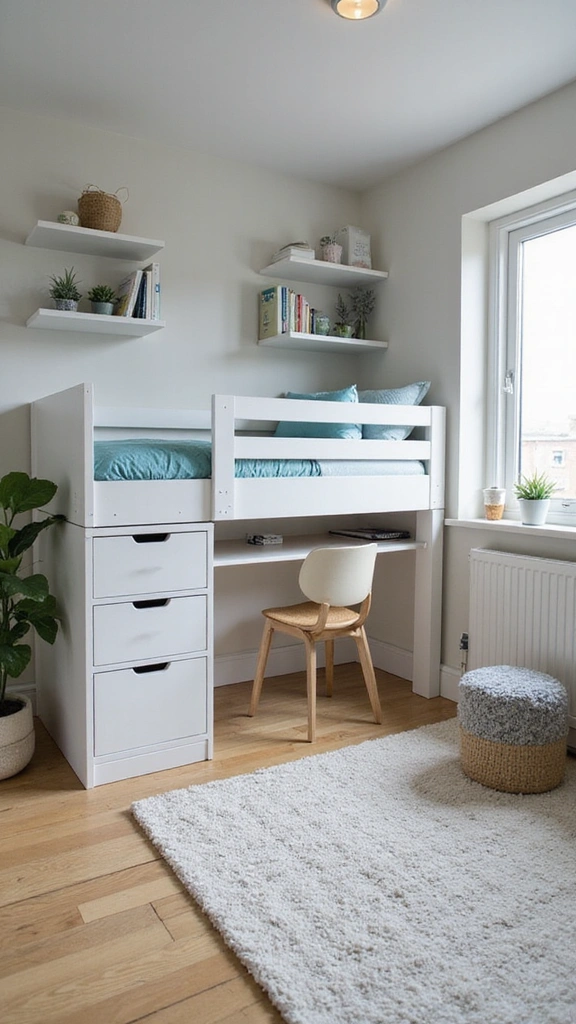 30 Loft Beds for Small Rooms That Will Maximize Your Space Like Never Before! - 3. Loft Bed with Built-in Storage