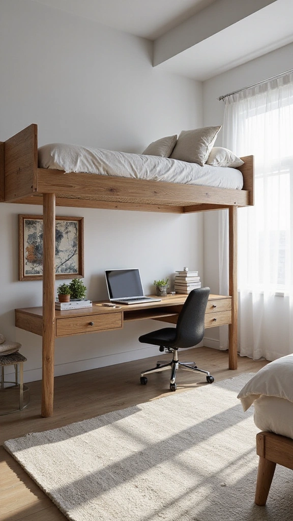 30 Loft Beds for Small Rooms That Will Maximize Your Space Like Never Before! - 6. Loft Bed with a Desk