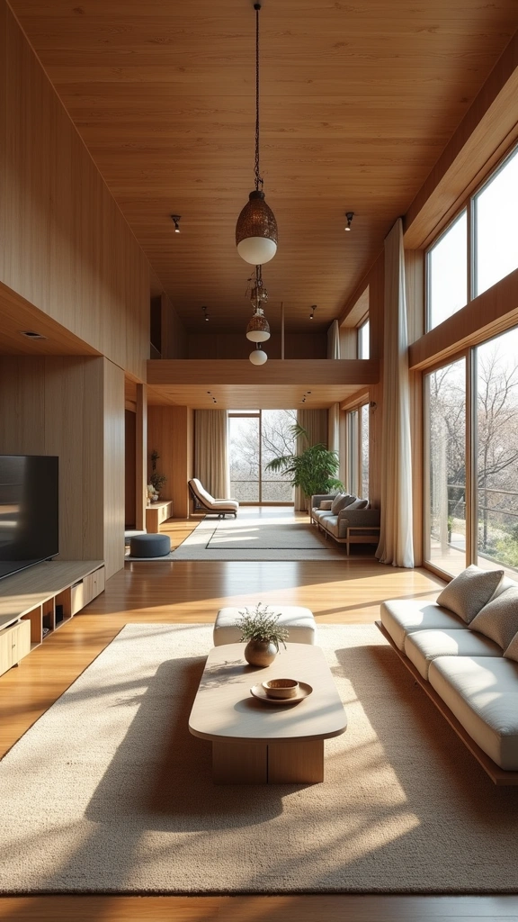 32 Trendy Japandi Living Room Ideas That Will Make Your Friends Jealous! - 10. Open Space Layout