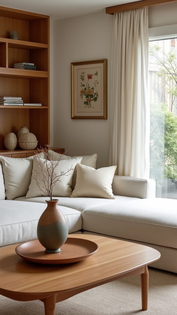 32 Trendy Japandi Living Room Ideas That Will Make Your Friends Jealous! - 11. Artful Accessories